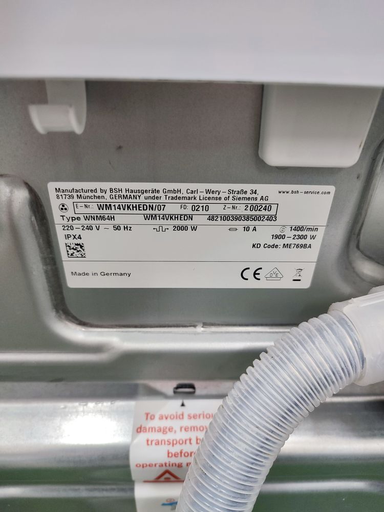Комплект пральна і сушильна машини Siemens IQ700 I-Dos AutoClean A+++