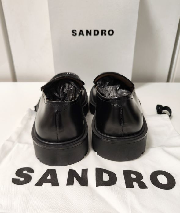 Sandro Paris лофери із натуральної гладкої шкіри