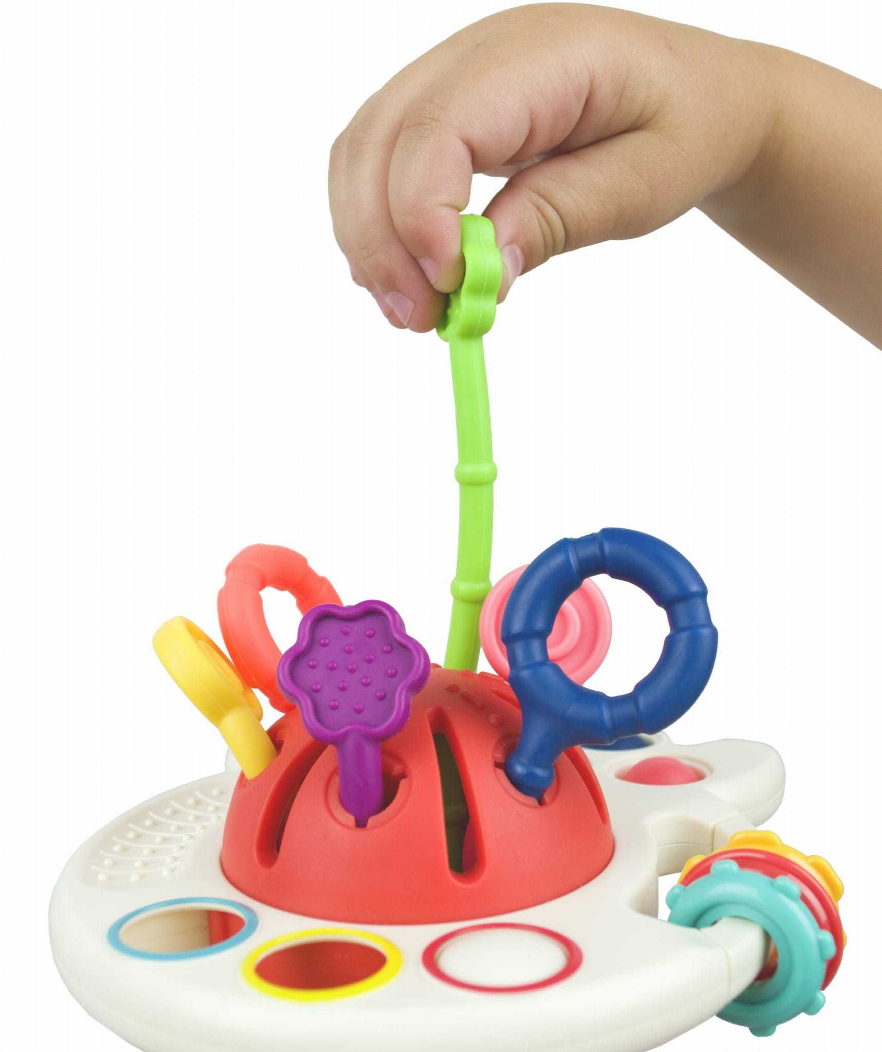 lt426 zabawka sensoryczna gryzak dla niemowląt krab montessori 4w1