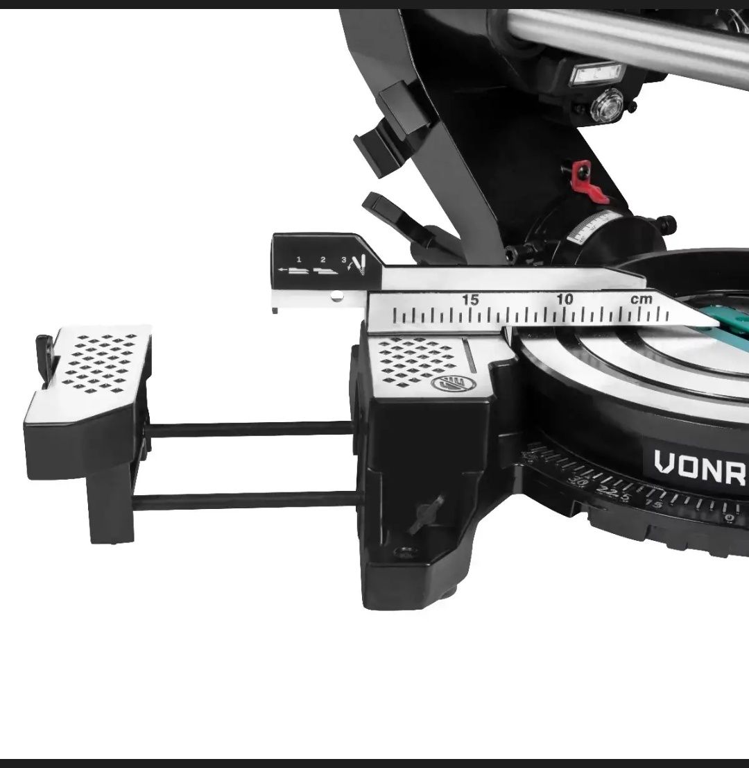 Торцювальна пила VONROC MS504AC, торцовка з протяжкою, торцовочная пил