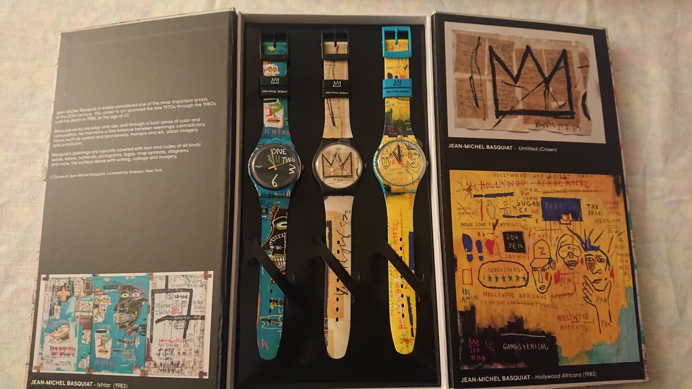 SWATCH 3 Relógios Jean-Michel Basquiat - Caixa Especial Limitada