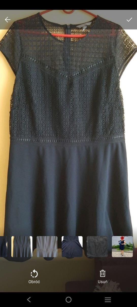 Granatowa sukienka H&M rozm 44 xl
