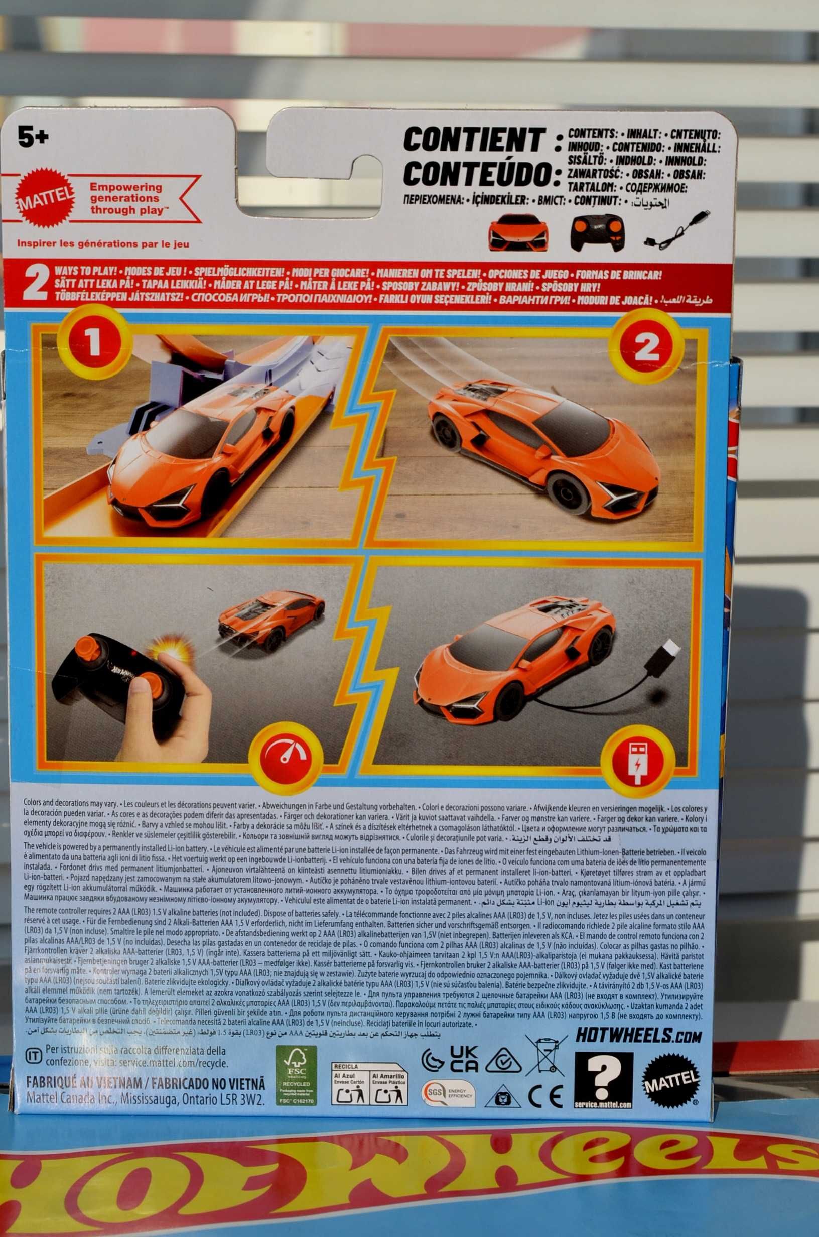 Машинка Hot Wheels Lamborghini RC Пульті 1:64 радіокерована з пультом