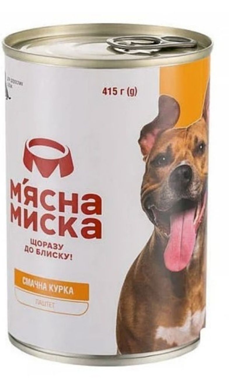 Паштет для собак Мясная Миска вес 415г