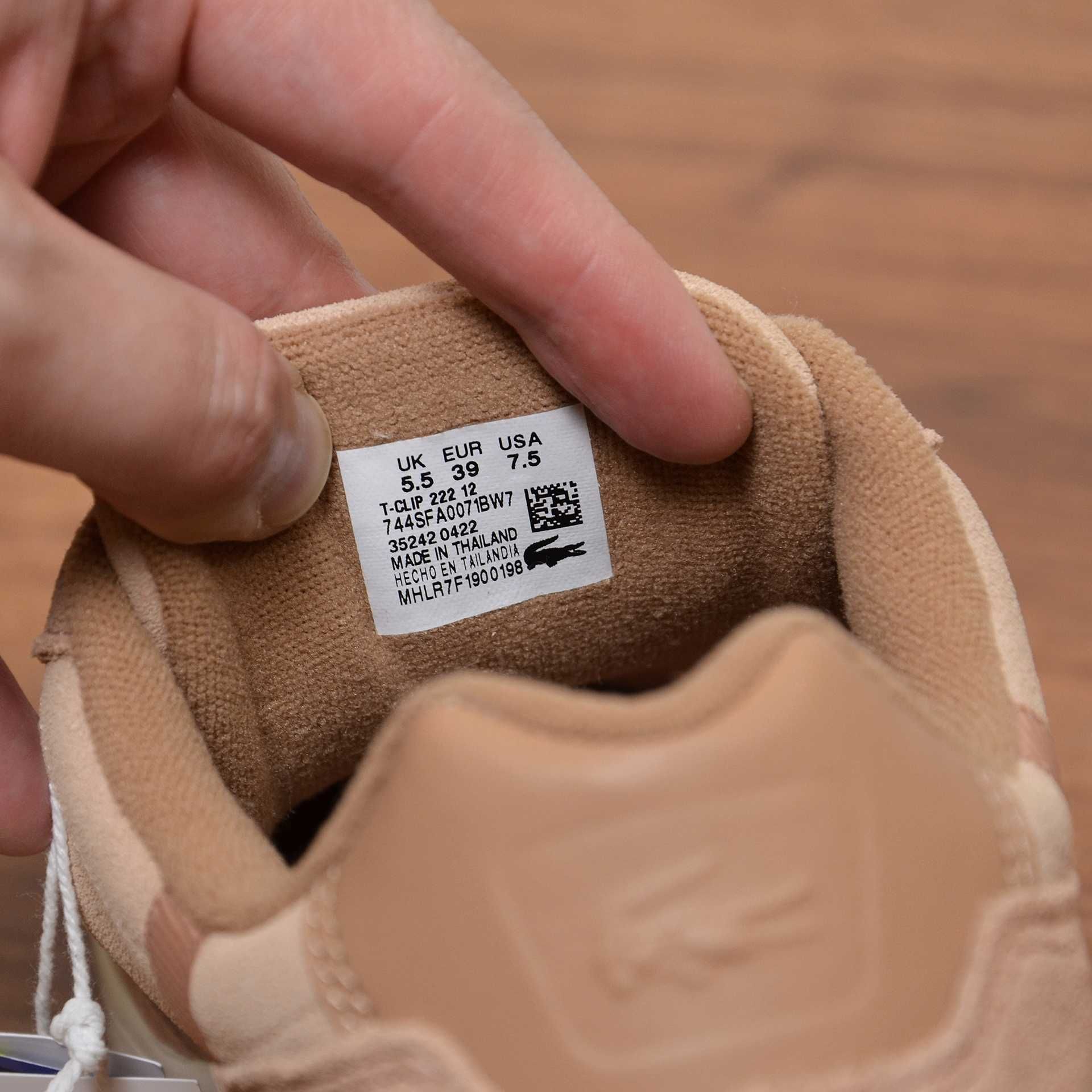 Lacoste T-Clip Suede Rose кроссовки оригинал 39 / 24.5см