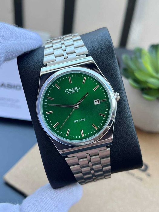 Годинник Casio MTP-VC01 Silver-Green | часы касыо A159 | MTP-B145D