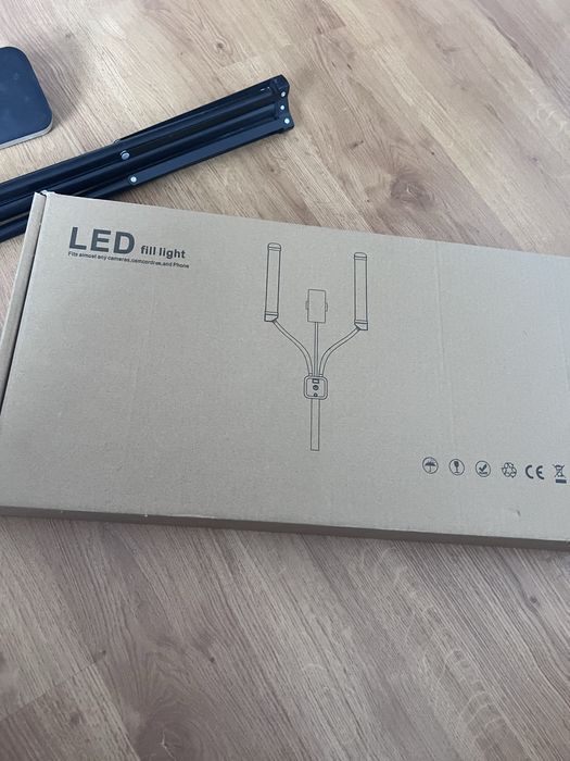 Lampa kosmetyczna led podwójna 40w statyw lampka ledowa