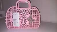 Koszyczek torebka H&M x motylkiem różowa