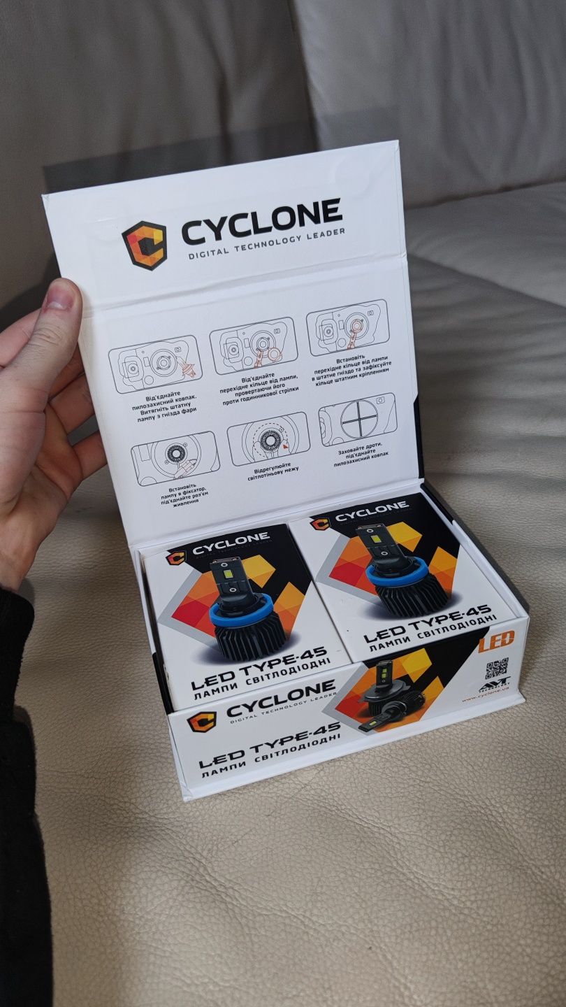 Cyclone led type 45, LED H4, светодиодная лампы 60w