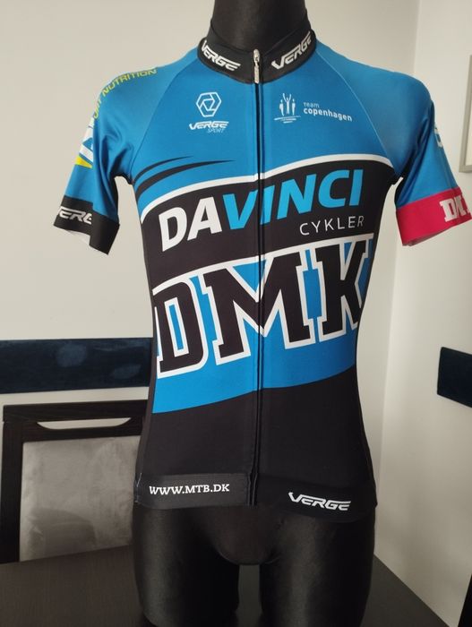 Fajna profesjonalna koszulka kolarska Verge na rower rowerowa opięta