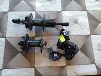 Shimano hone, przerzutka tył 9rz, piasty, nos