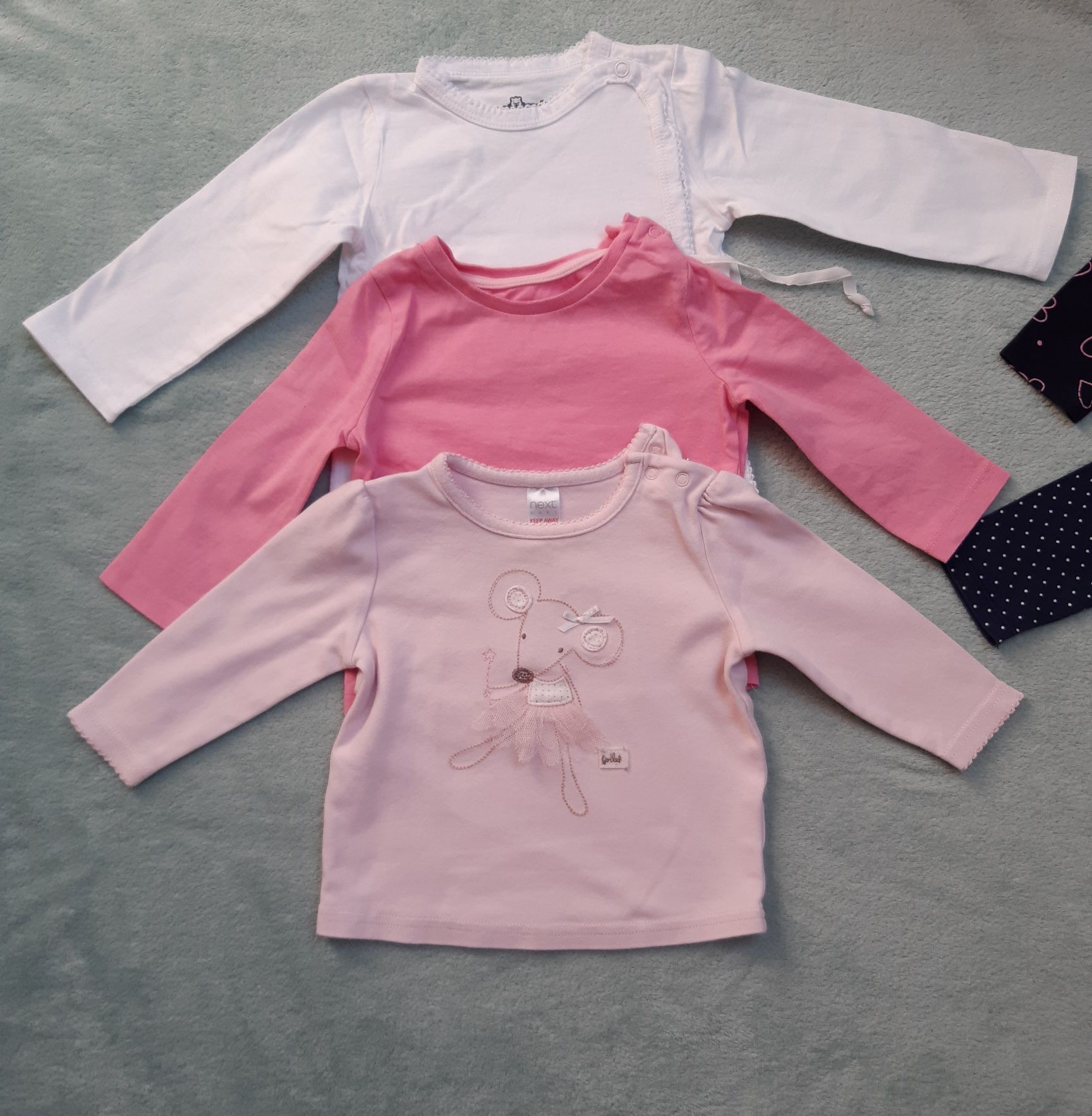 PAKA sukienka bluzeczki 6-9 74cm dres disney myszka PACZKA