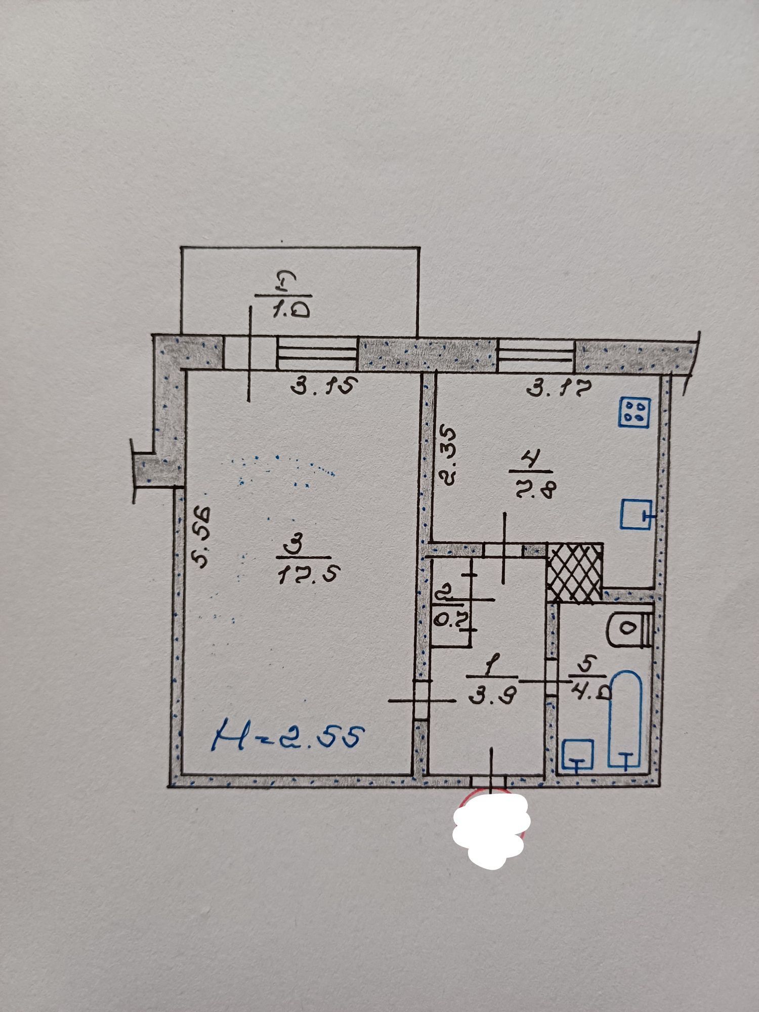 Продам 1 ком. квартиру