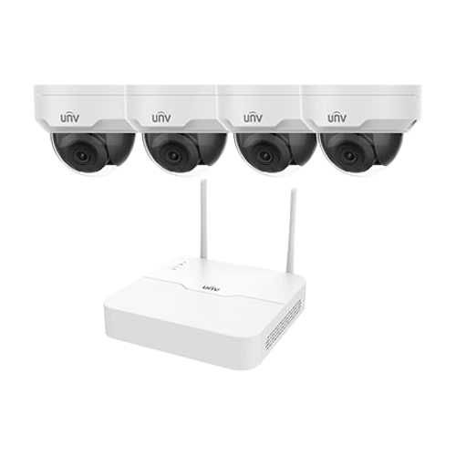 Uniview Kit WiFi 4 Camaras 2Mpx IR - NVR 4 IP 40 Mbps 1 HDD NOVO
