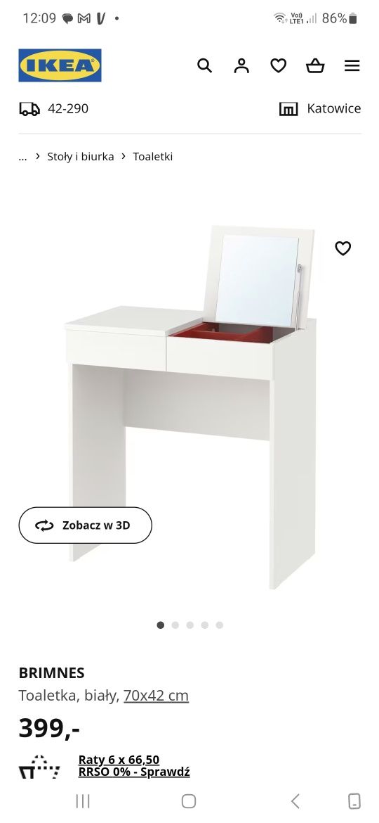 Toaletka z lustrem  IKEA