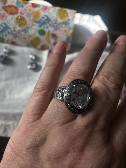 Серебро  кольцо серьги