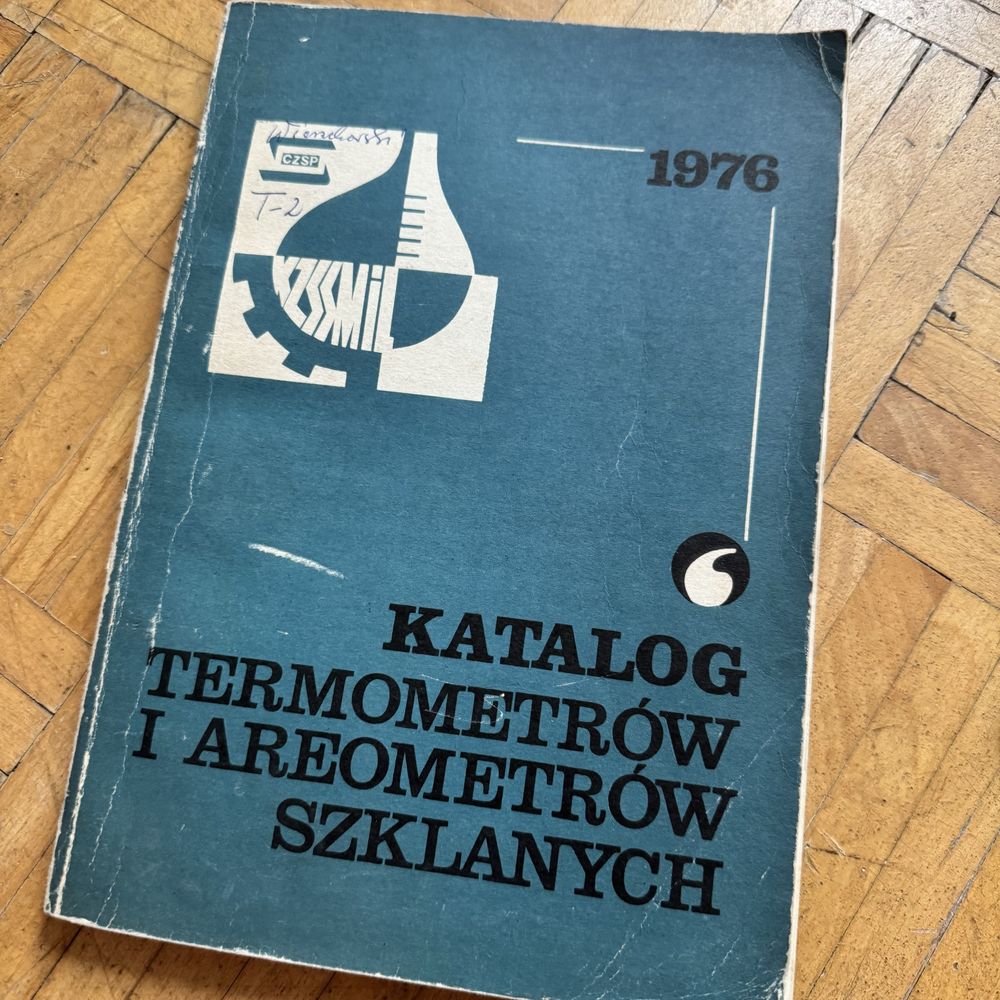 Stary katalog termometrów areometrów szklanych prl 1976 laboratorium