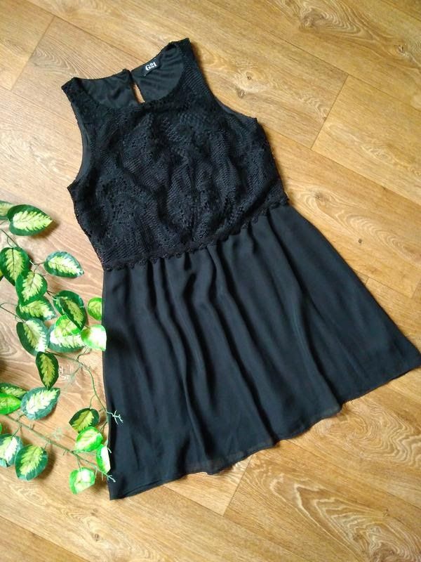 Платье с кружевом сарафан чёрный