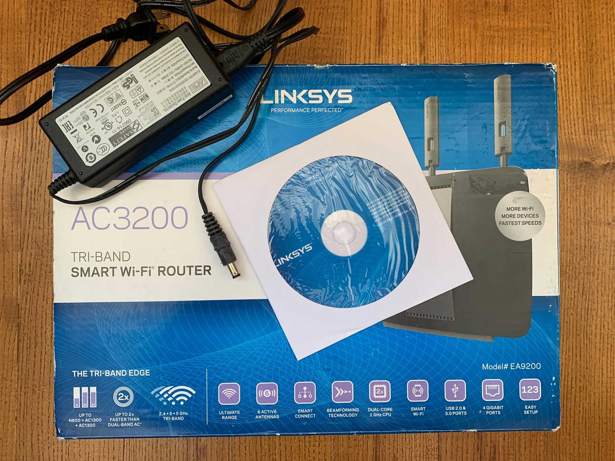 Гігабітний роутер Linksys EA9200 (AC3200) TRI-BAND SMART