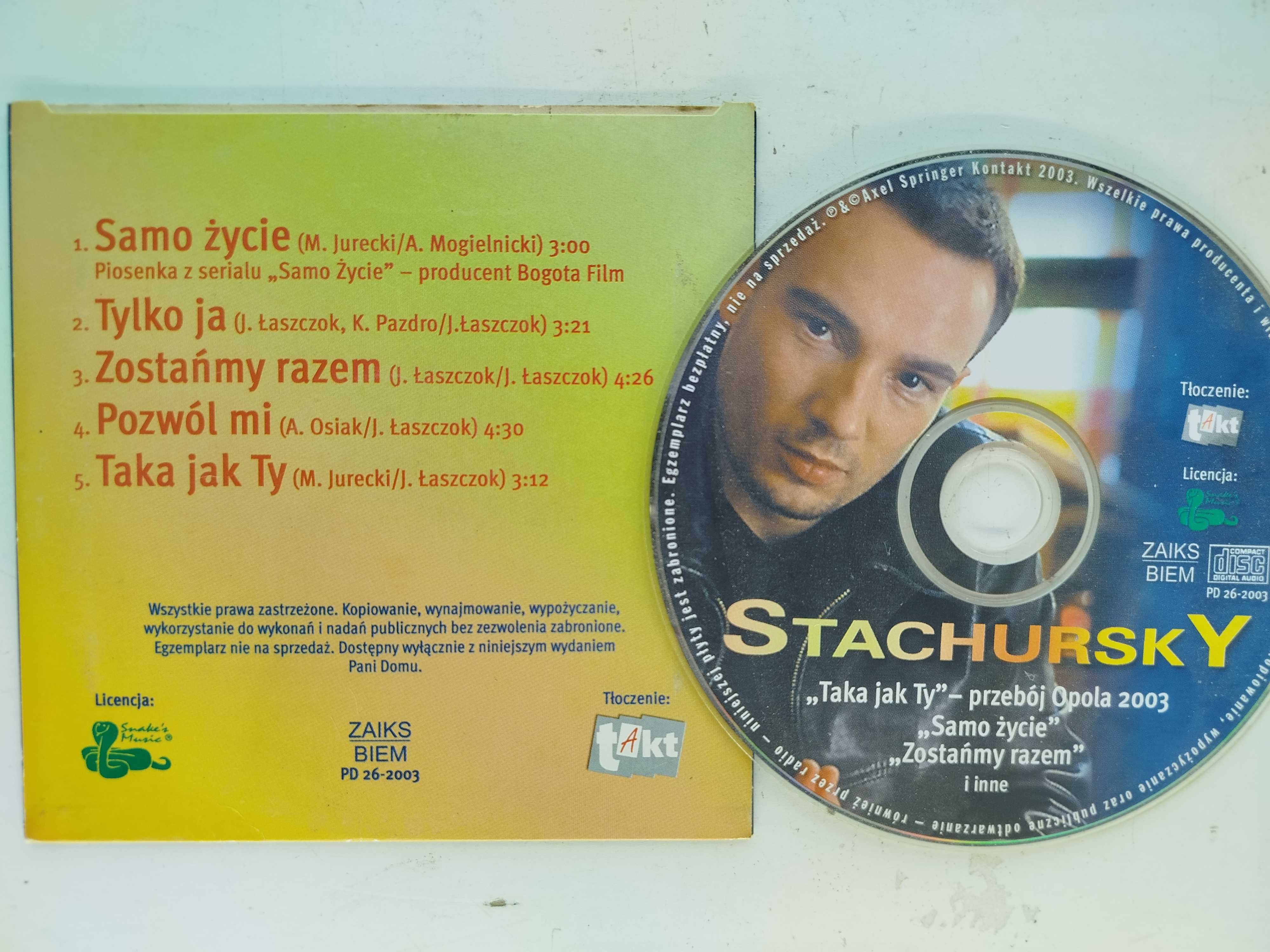 Stachursky Taka jak Ty Samo życie Zostańmy razem rock pop
