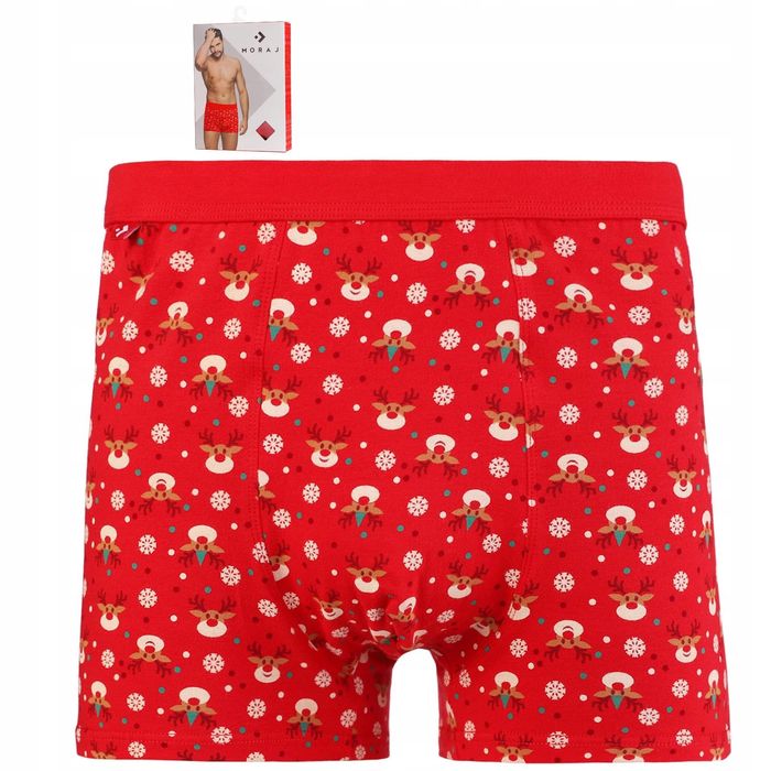 Bokserki Męskie Bawełna W Świąteczne Wzory Prezent Dla Niego Moraj - M