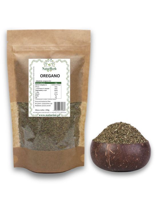 Oregano Suszone Liść Premium, 50G Naturini