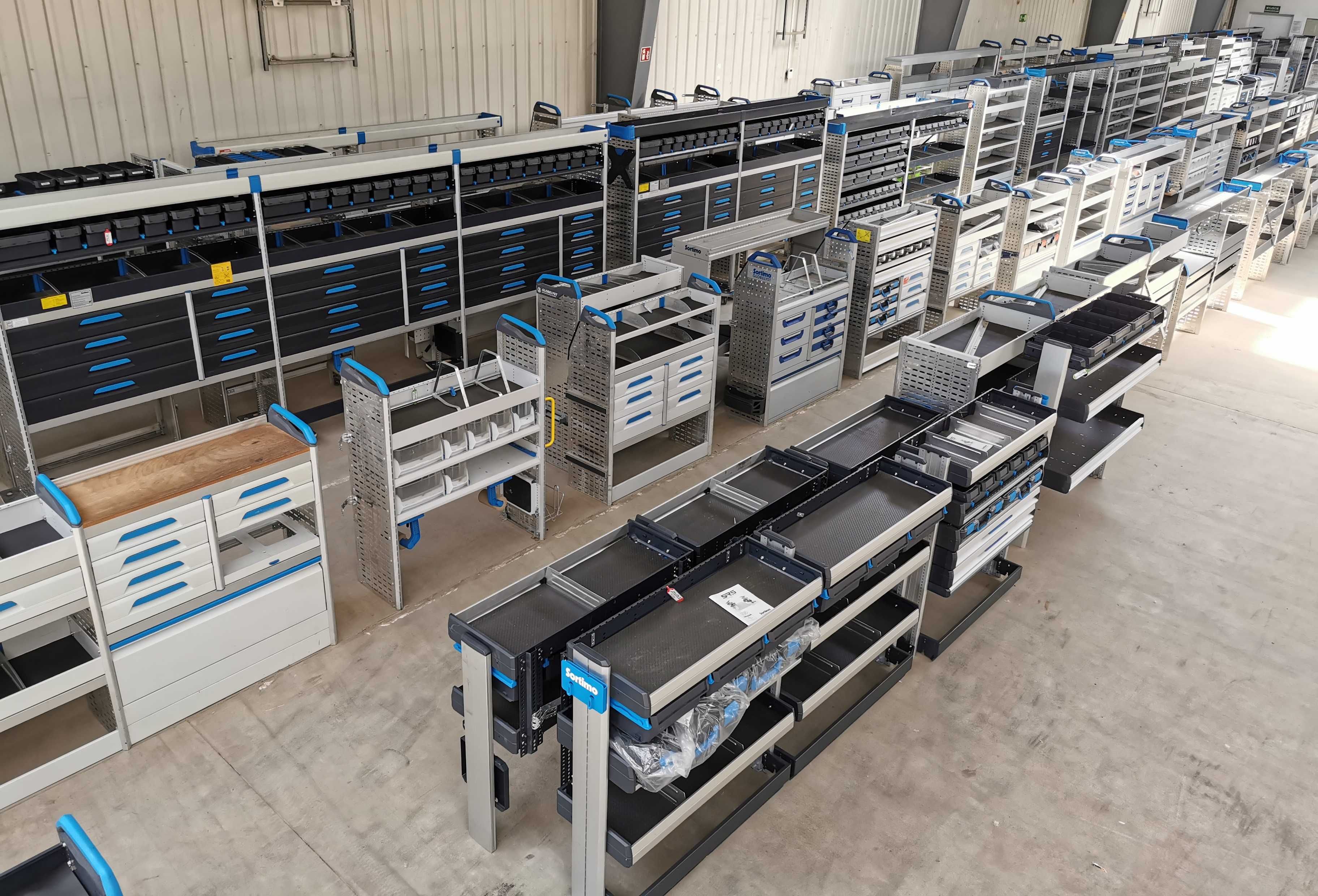 Regały do busa Sortimo Bott Wurth Aluca Modul-system Plastipol Reca