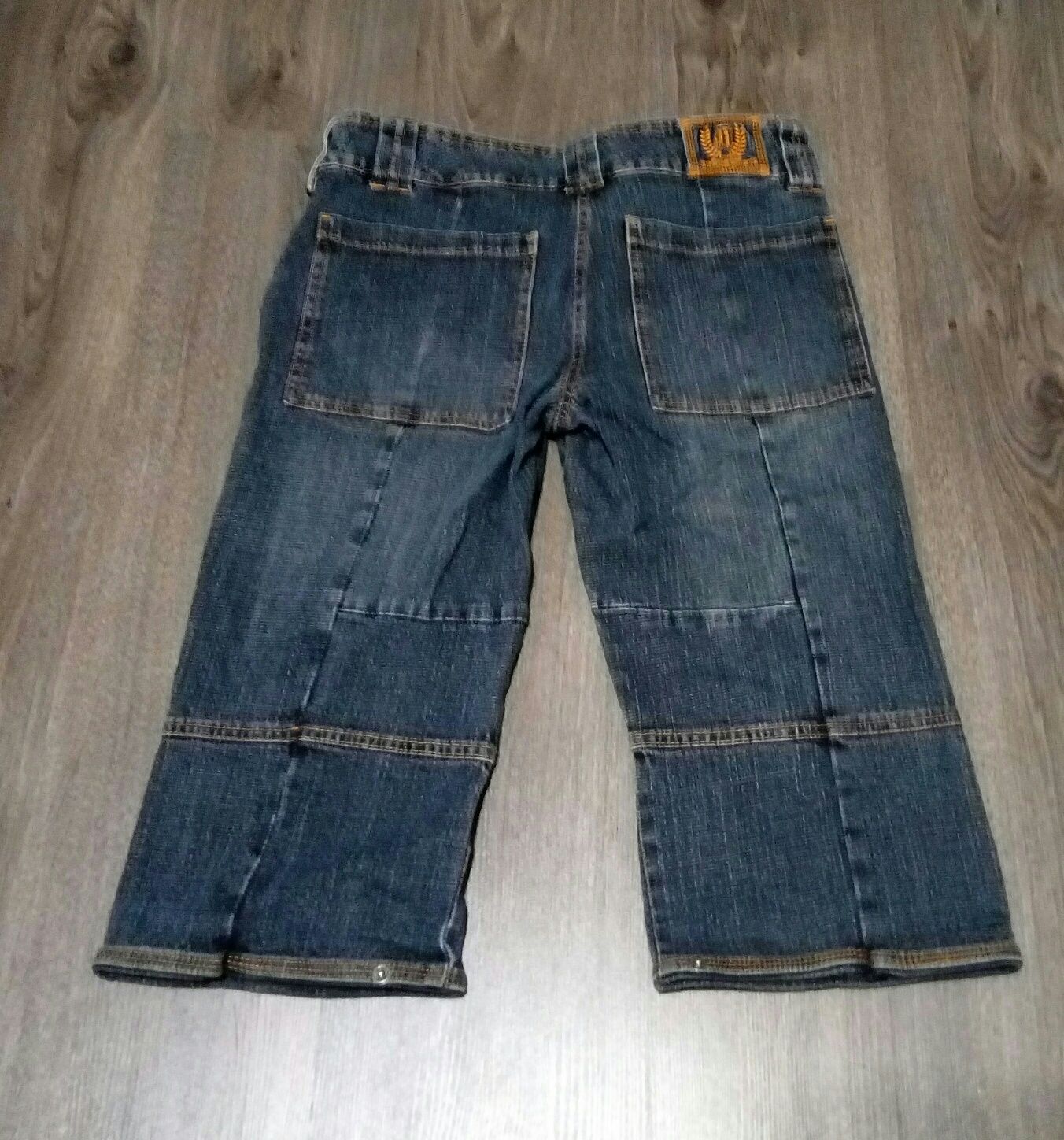 Летние бриджи джинсовые шорты подростковые на мальчика, р.- 40-41