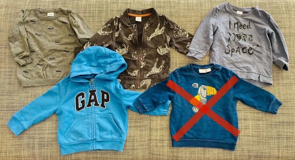 Komplet ubranek, giga paczka (~50szt.), ZARA LINDEX, rozm. 86