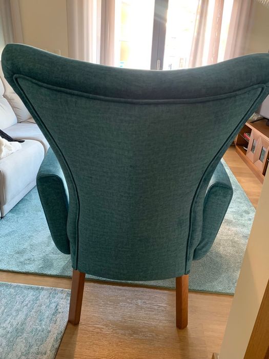 Poltrona azul como nova