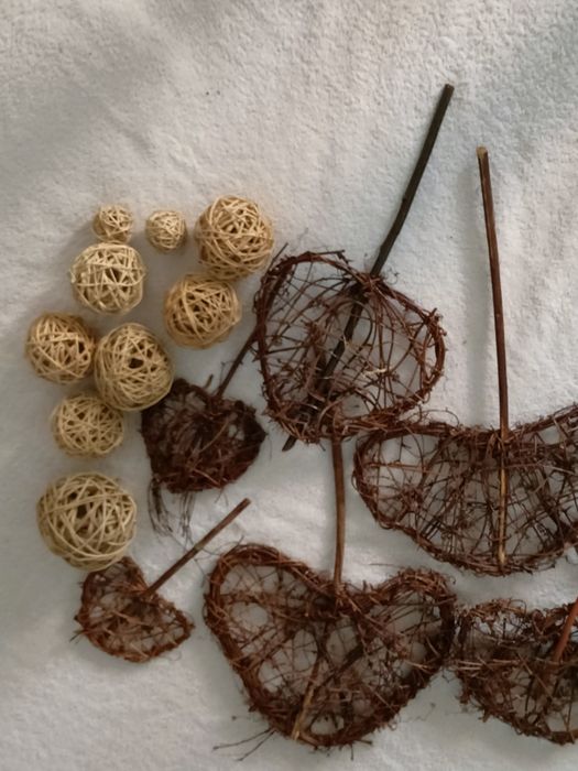 Ozdoby rattanowe zestaw