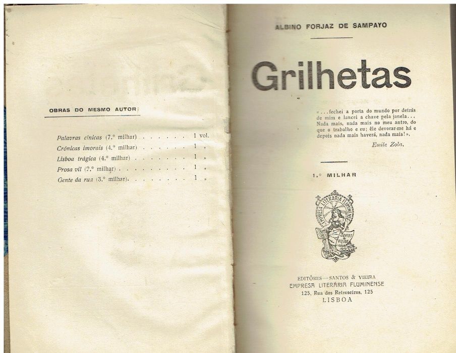 2700 Grilhetas de Albino Forjaz De Sampaio/ 1ª edição