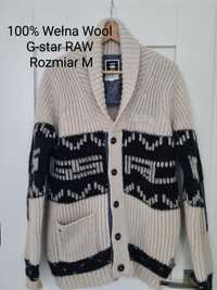 Sweter 100% Wełna Wool. G-star RAW. Rozmiar M. Beżowy Czarny

Rozmiar