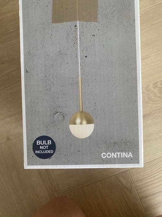Lampa wisząca kula Contina złota