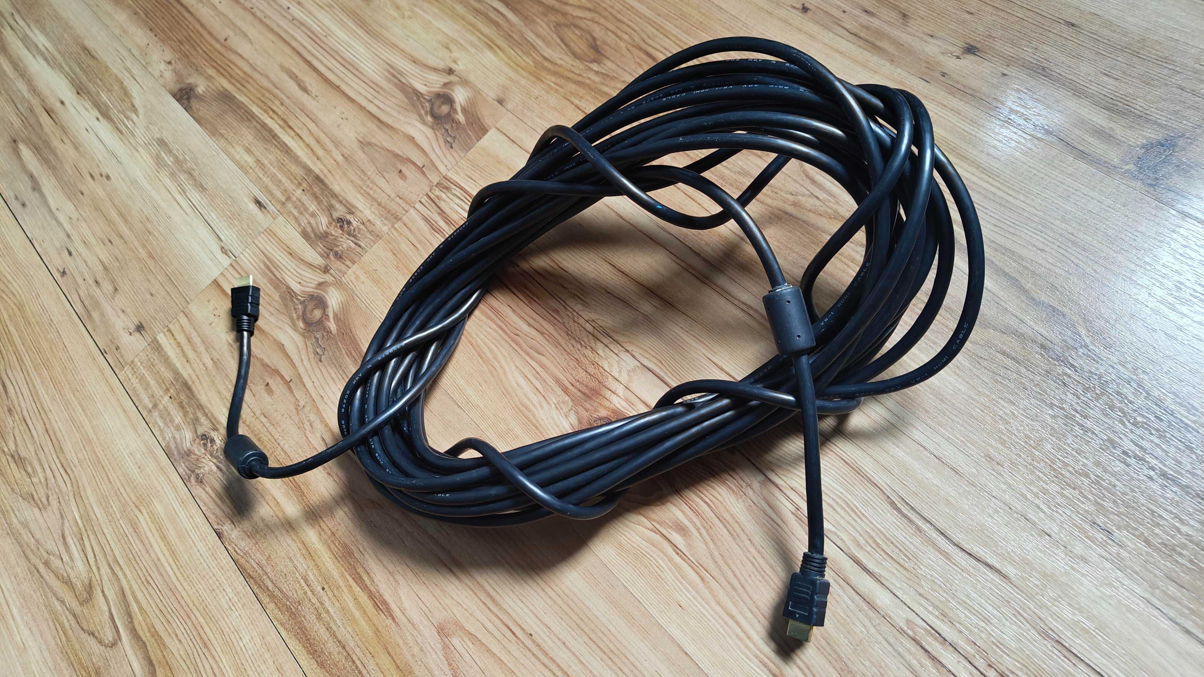 HDMI Kabel 15m D-sub SVGA 3m hama Grube ekranowane filtry