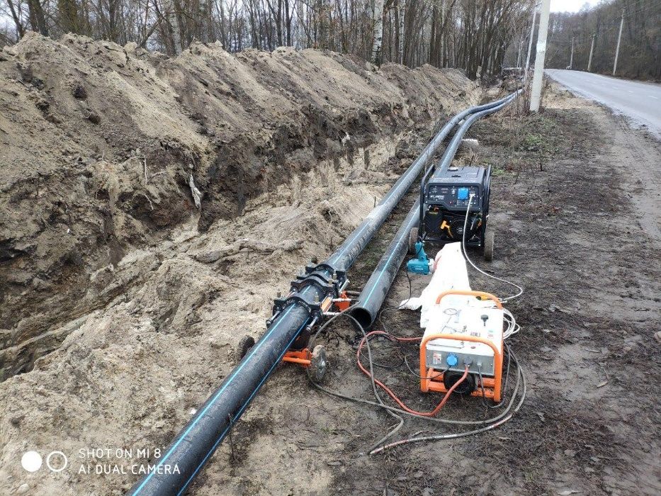 Монтаж наружного водопровода. Стыковая, терморезисторная пайка.