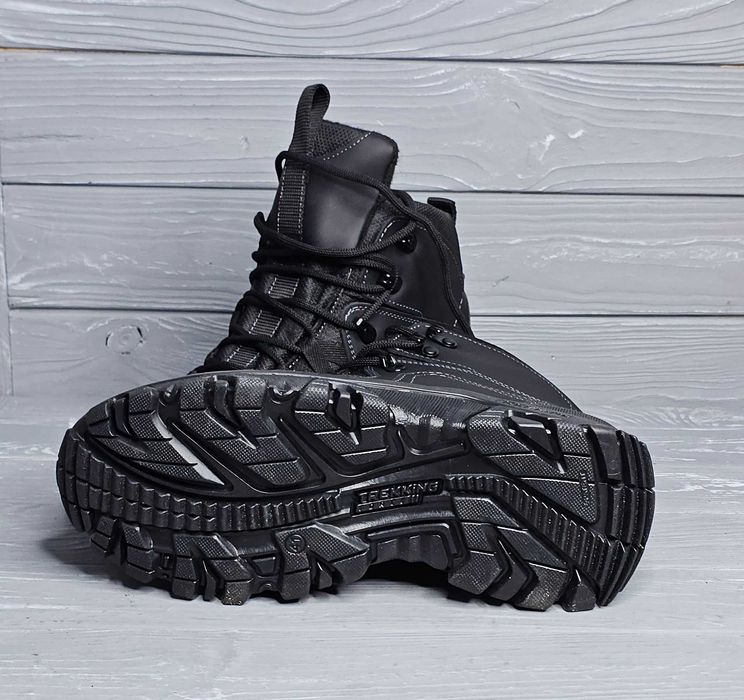 39-47рр!!! Зимние мужские хаки черные зеленые кожаные ботинки! Клапан!