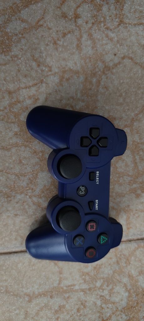 Comando PS3 wireless azul novo