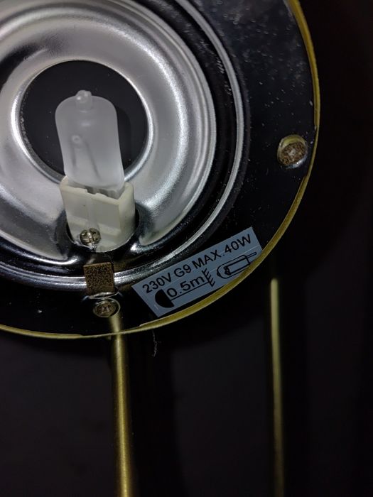 Lampa stojąca,  podłogowa złota