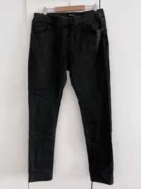 Czarne spodnie damskie jeggins rozmiar 46 xxxl gumka w pasie skinny