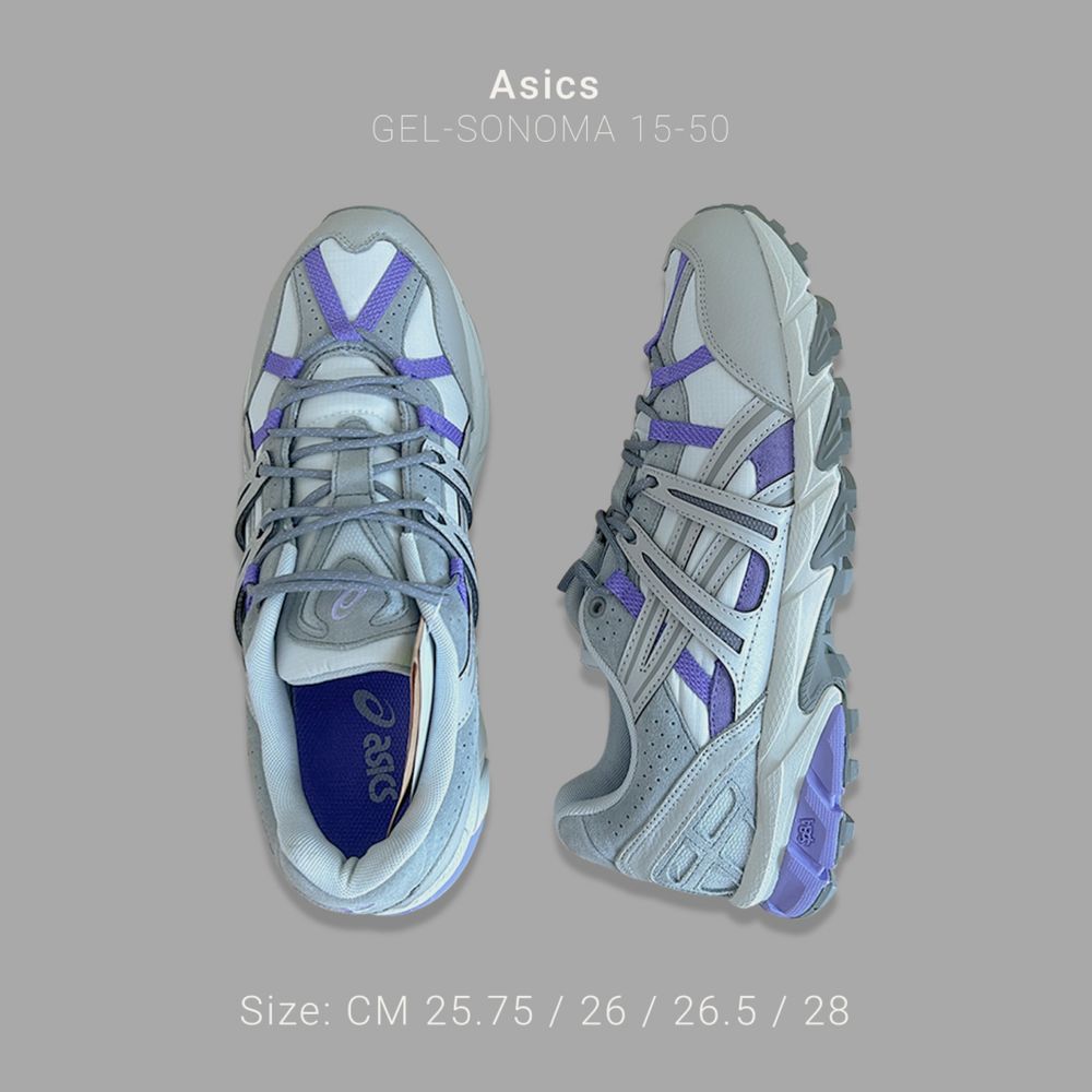 Asics gel sonoma 15 50 glacier grey кросівки