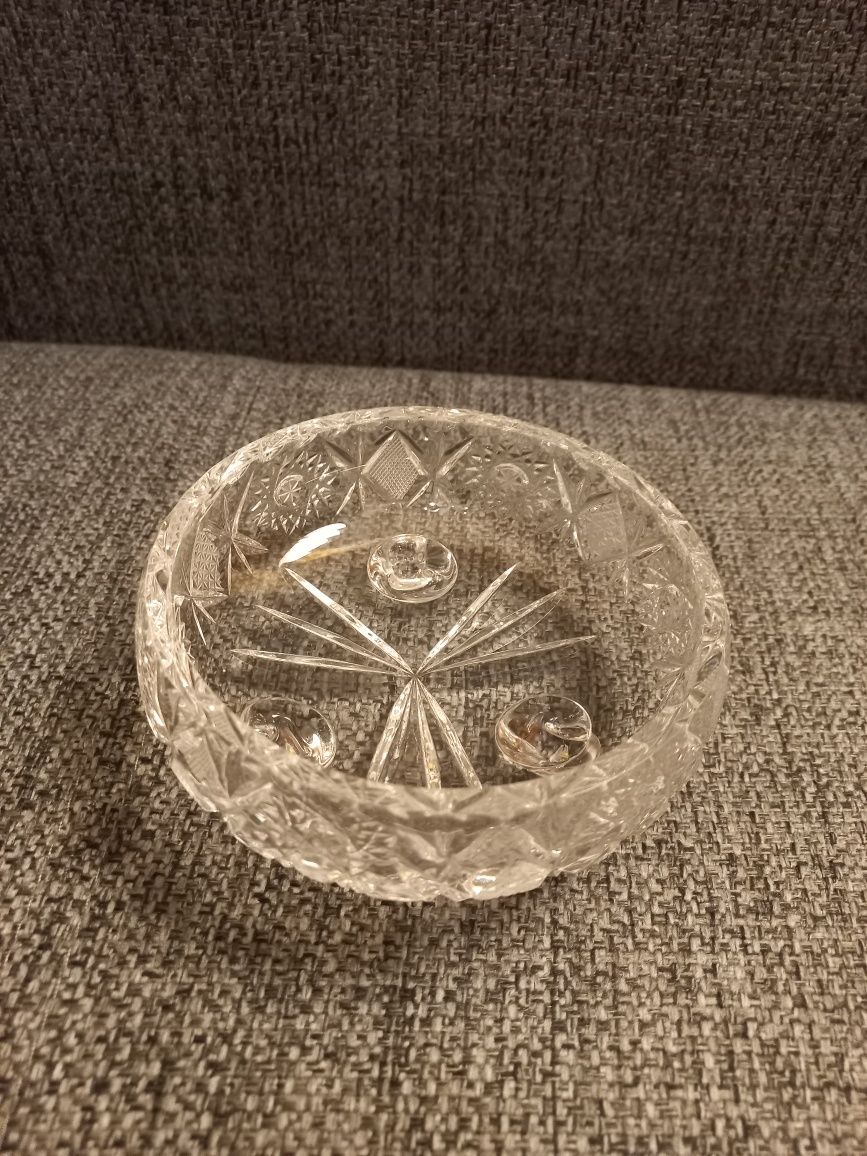 Kryształowa popielniczka średnica 11 cm