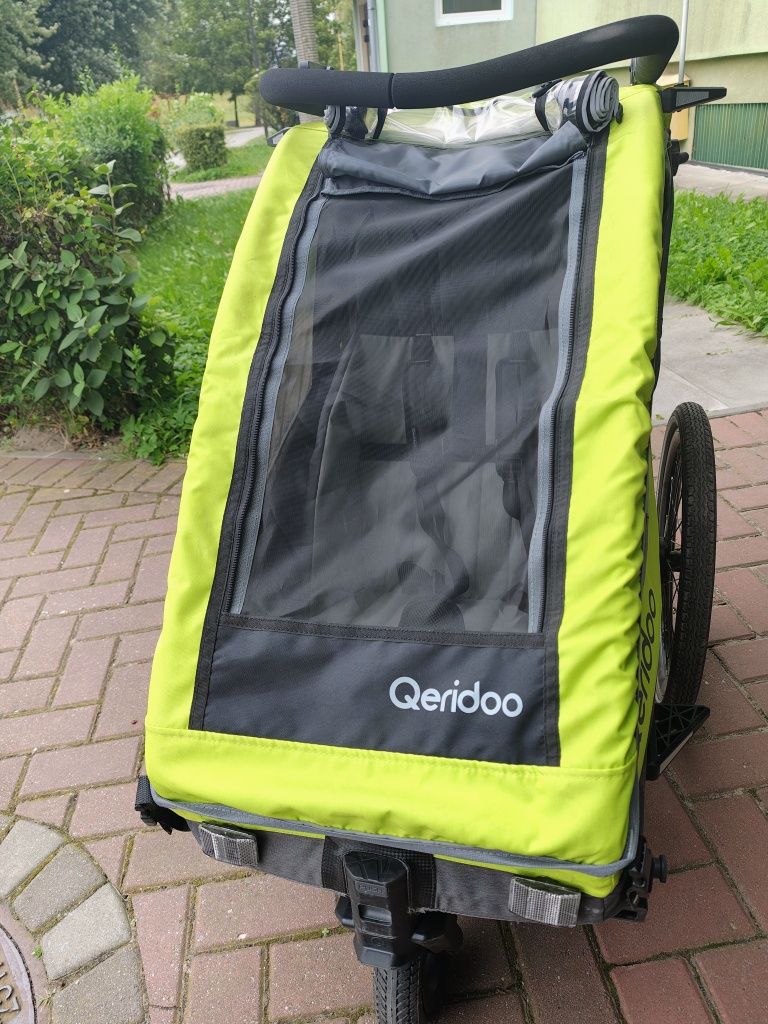 Przyczepka Rowerowa Qeridoo Sportex1 Limited Edition Lime Green