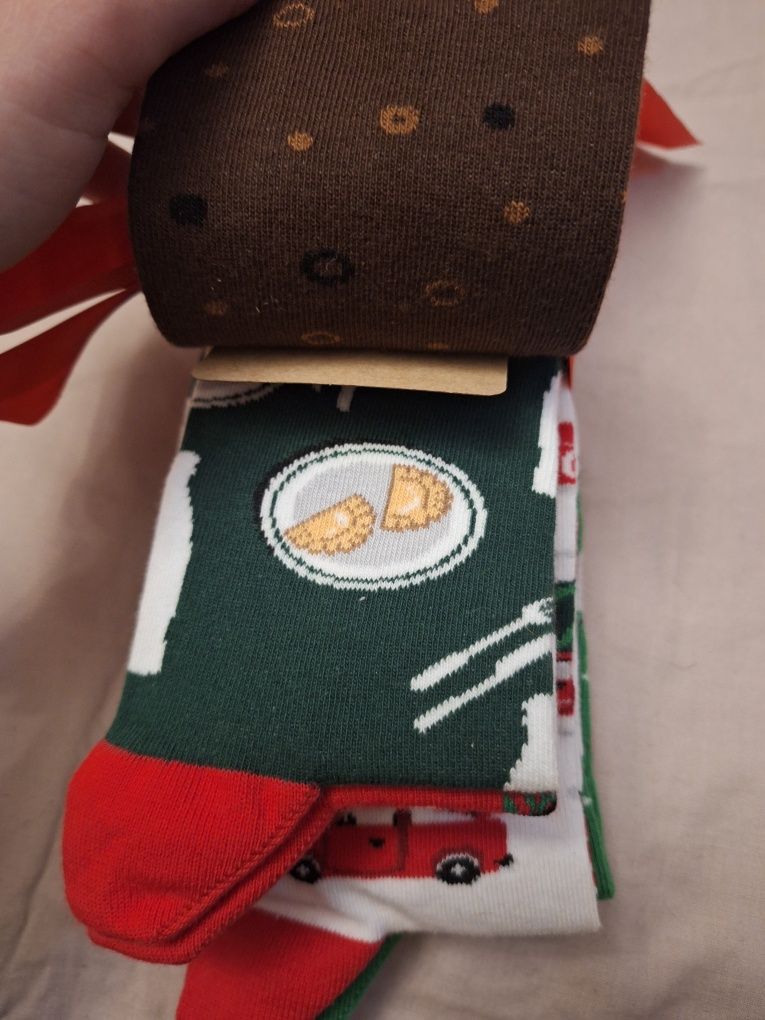 Trójpak Świątecznych Skarpetek rodzinny zestaw coca-cola many mornings