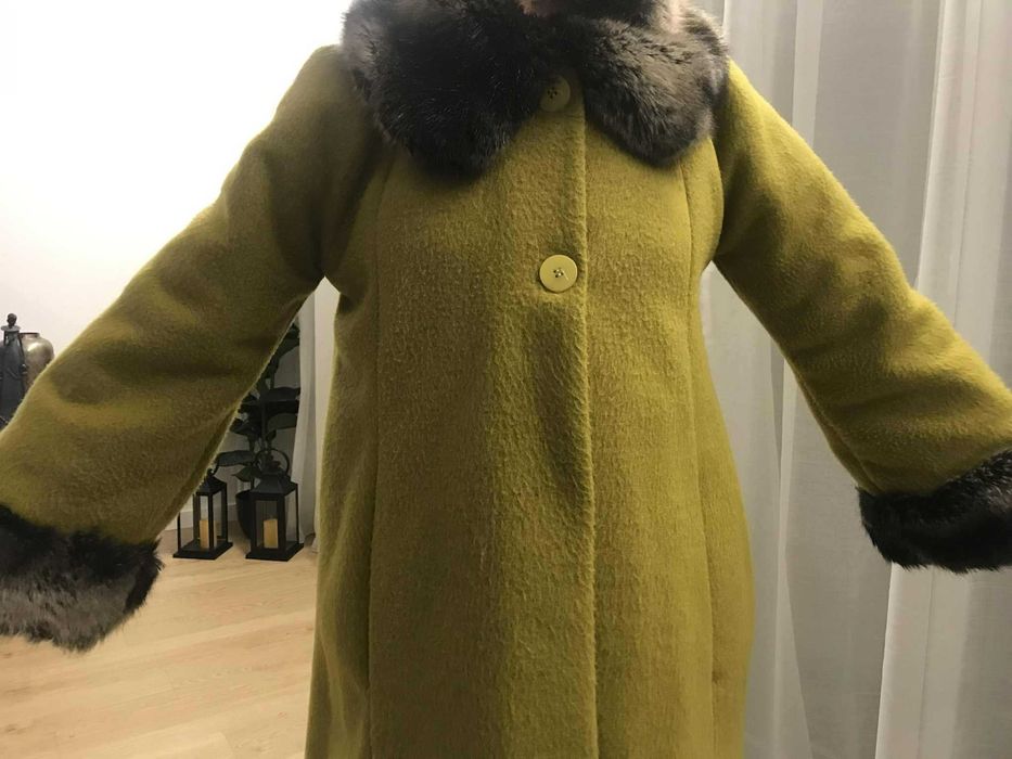 ponche-capa quentinho verde mostarda