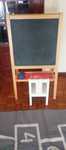 Quadro escrever brincar  + tapete macaca + cadeira pequena