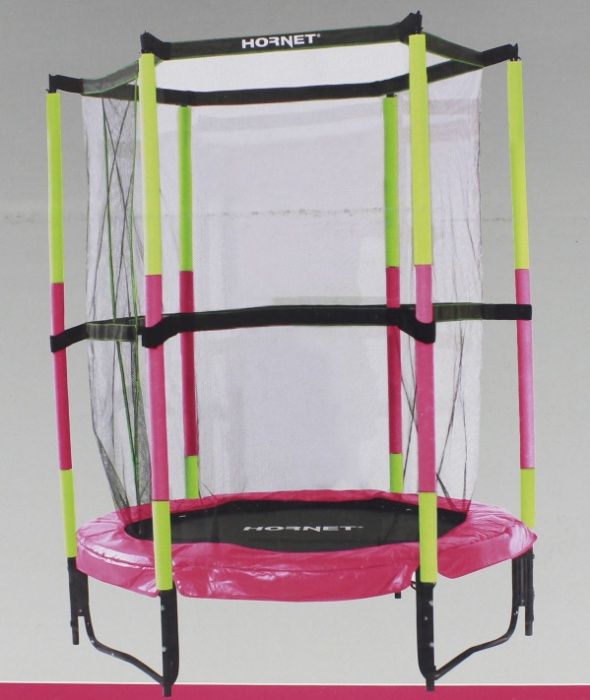 TRAMPOLINA 140cm HUDORA dla dzieci do pokoju PINK