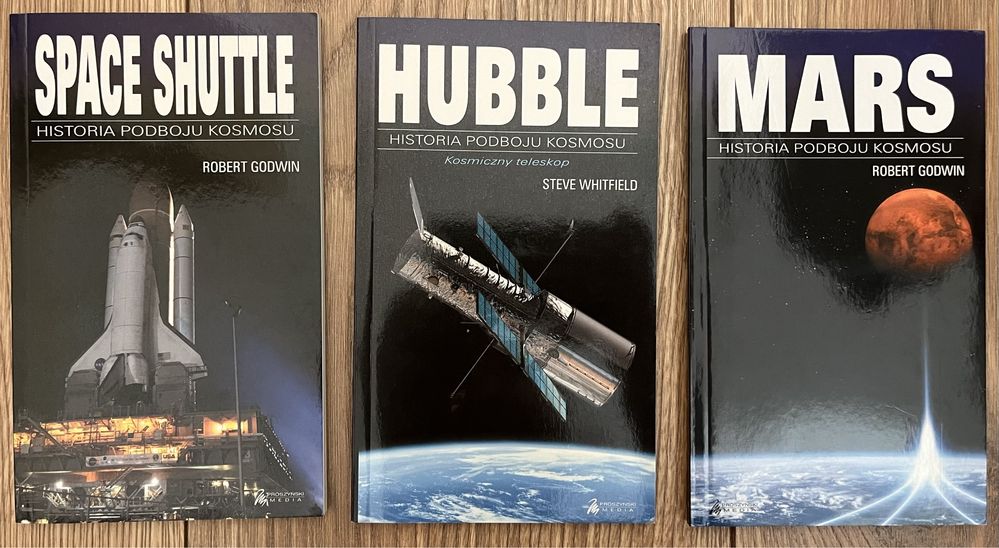 Zestaw książek Space shuttle, Hubble, Mars