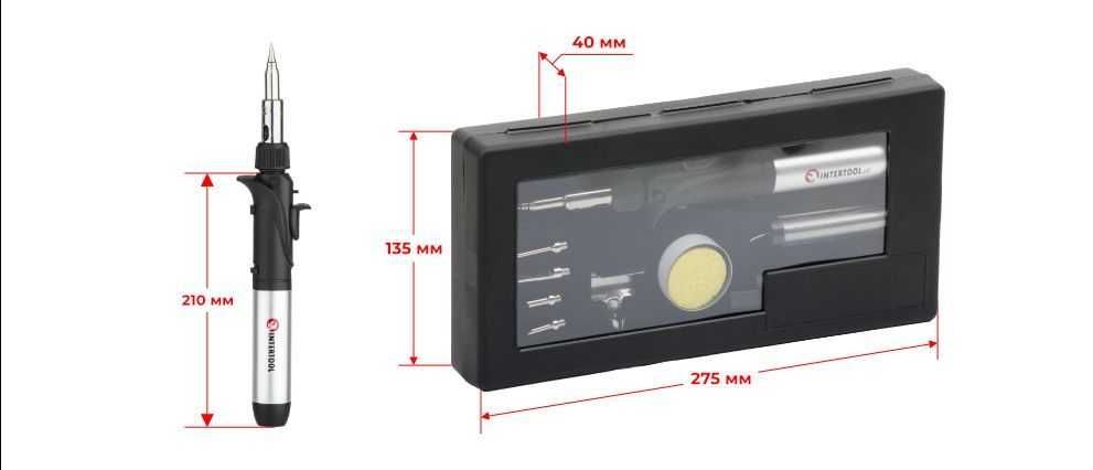 Паяльник газовый INTERTOOL GB-0006