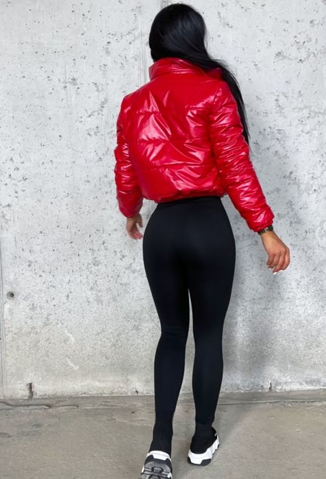 Czarne legginsy damskie modelujące wysoki stan Ilashop 38 M